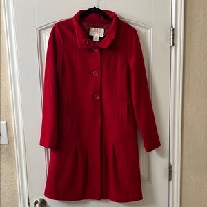 BB Dakota Vibrant Red Trench Coat